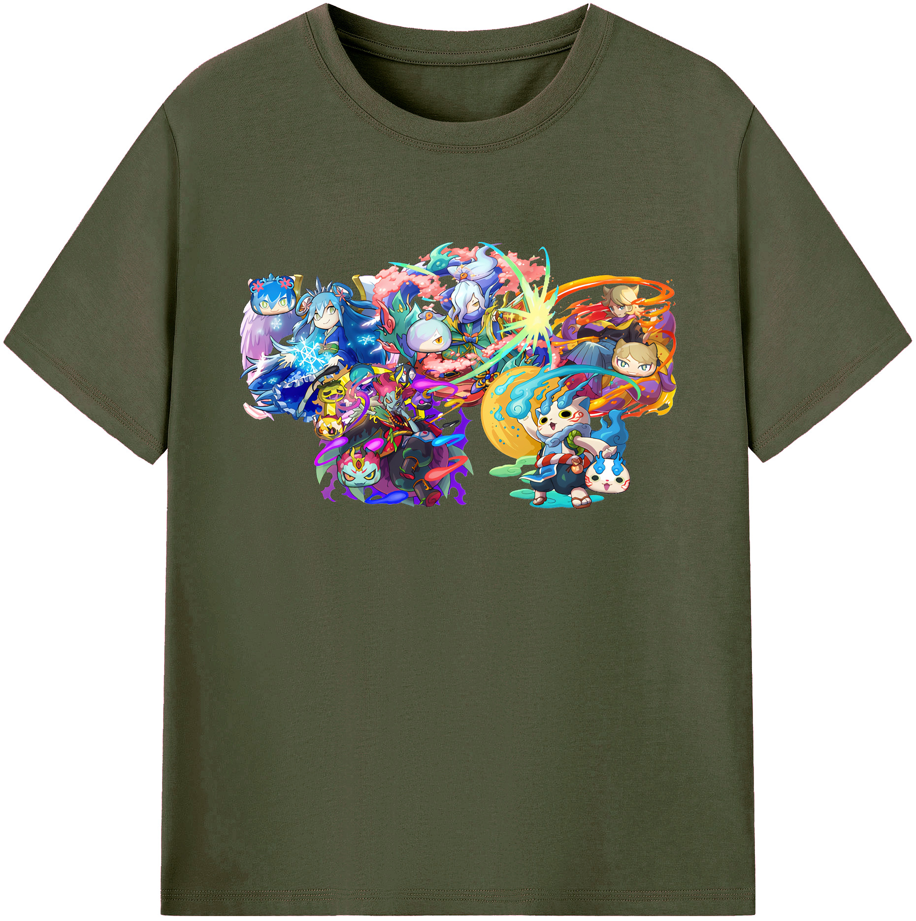 （画像用） 妖怪ウォッチ Yo-kai Watch 綿100％ メンズ半袖Tシャツ｜肌触りやわらか＆通気性